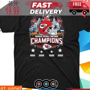 Kansas City Chiefs City Helmet American Football Conference Champions 2023 Super Bowl NFL Shirt