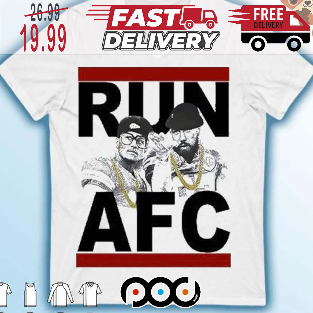 Run AFC Patrick Mahomes and Travis Kelce Kansas City Chiefs Super Bowl NFl Shirt