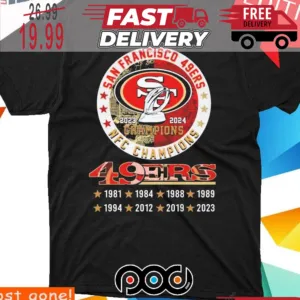 San Francisco 49ers 8 Time NFC Champions Super Bowl NFL Shirt