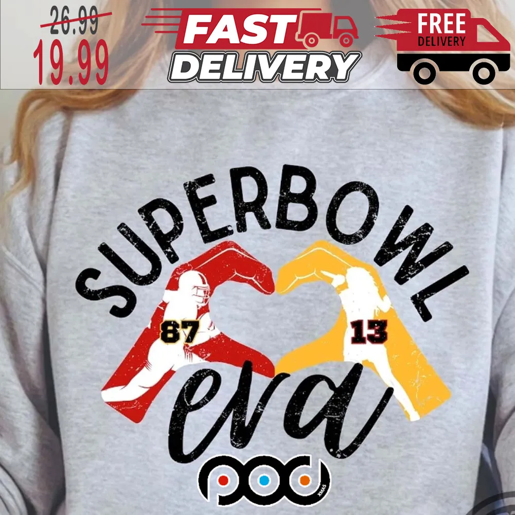 Superbowl NFL Travis Kelce 87 Football And Taylor 13 Shirt