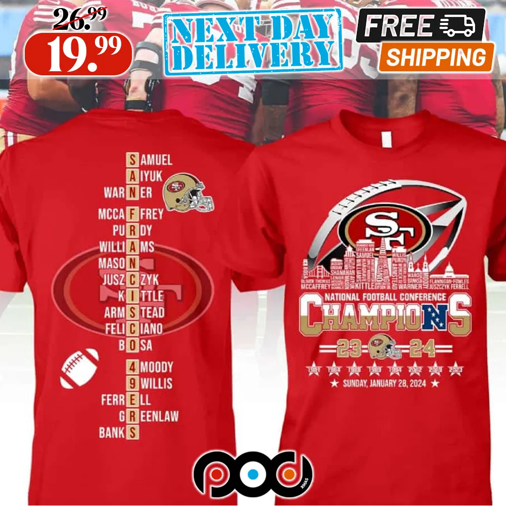 49ers 2024 National Football Conference Champions San Francisco Shirt