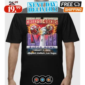 Chiefs Vs 49ers Super Bowl LVIII February 1 2024 Allegiant Stadium Las Vegas Shirt