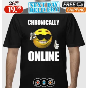 Chronically Online Ironic Thumbs Up Emoji Shirt
