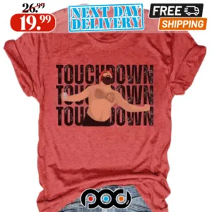 Jason Kelce Shirtless Kansas City Chiefs Touchdown Shirt