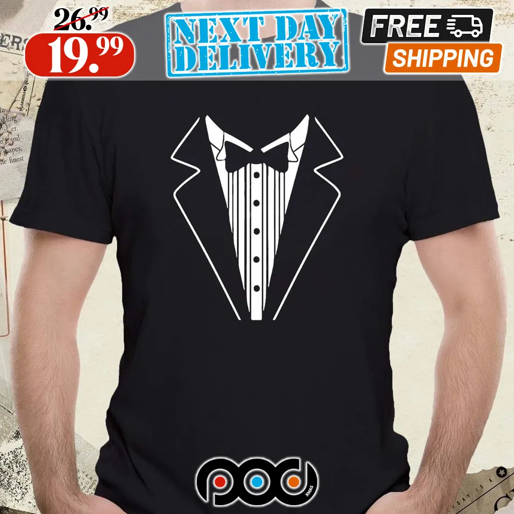 John Fetterman Wearing Tuxedo Illustration Shirt