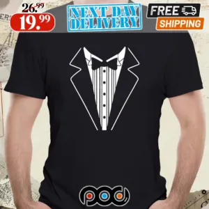 John Fetterman Wearing Tuxedo Illustration Shirt