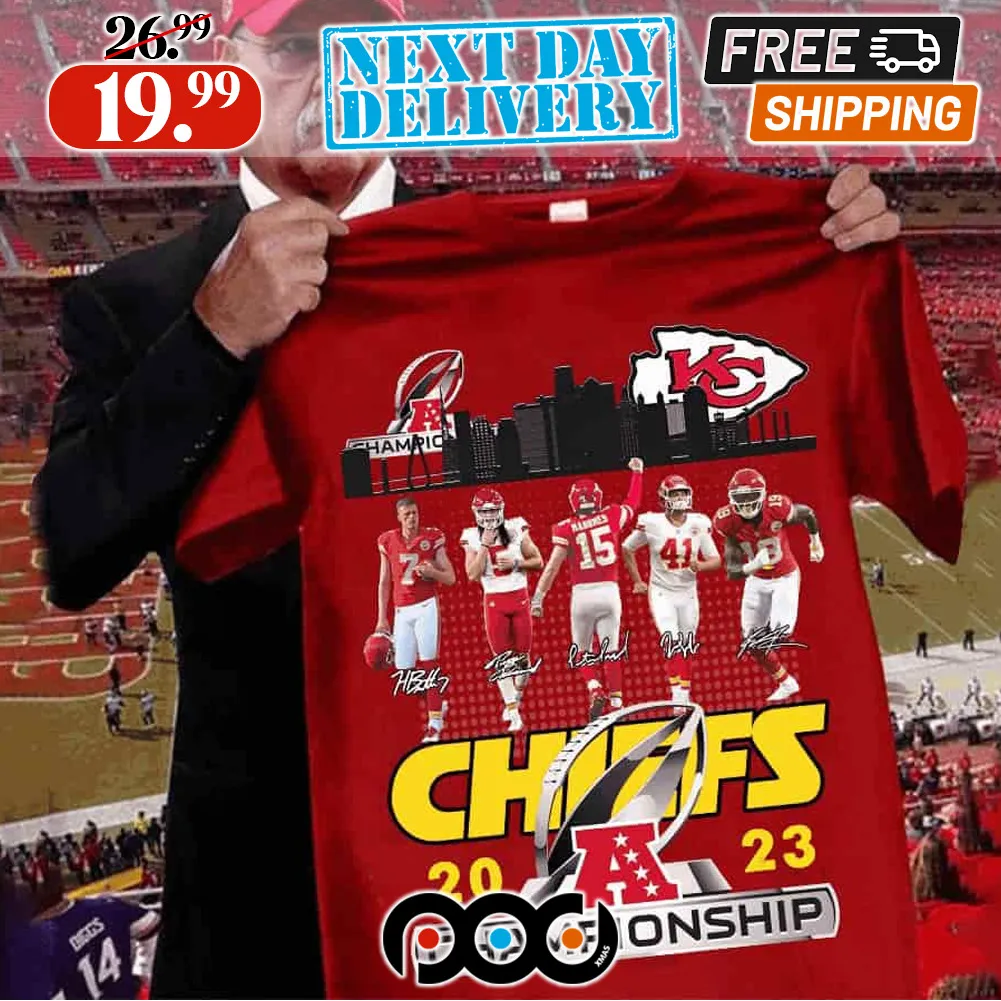 Kansas City Chiefs AFC 2023 Championship Signature Super Bowl LVIII Shirt