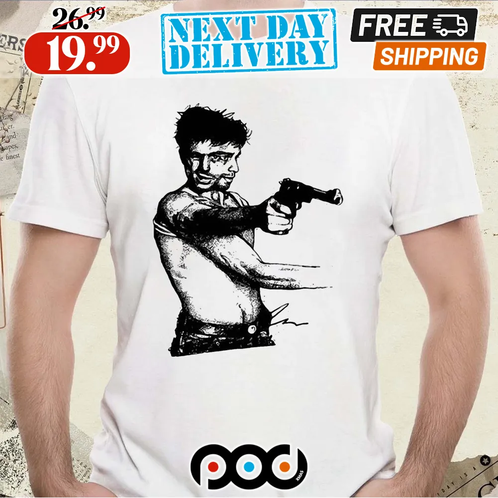 Robert De Niro Holding A Gun Taxi Driver Shirt