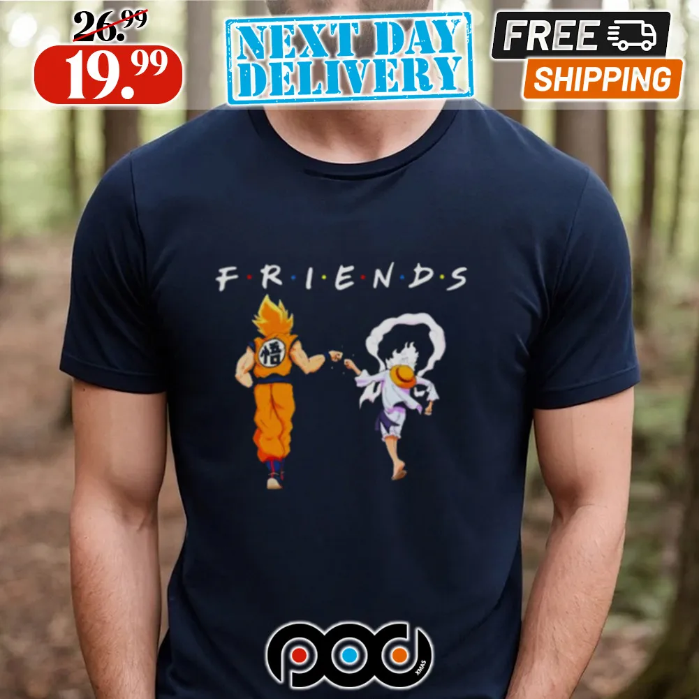 Songoku Super Saiyan 2 And Monkey D Luffy Gear 5 Friends Shirt