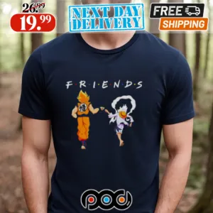 Songoku Super Saiyan 2 And Monkey D Luffy Gear 5 Friends Shirt