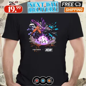 Sting Vs Jp Street Fighter 6 Series 2024 All Elite AEW Wrestling Shirt