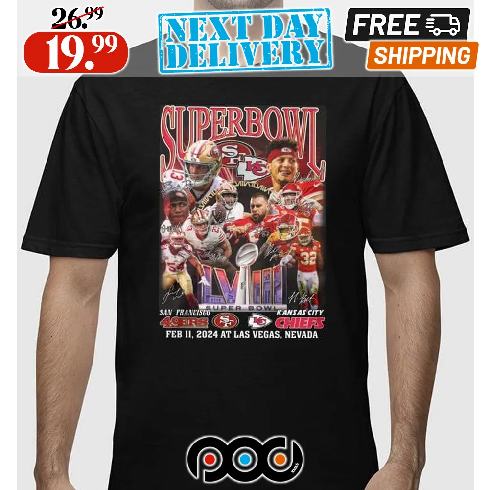 Super Bowl LVIII 49ers Vs Chiefs Feb 11 2024 At Las Vegas Nevada Shirt