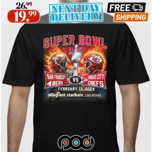 Super Bowl LVIII 49ers Vs Chiefs February 2024 Allegiant Stadium Las Vegas Shirt