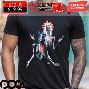 Skull Graveyard Julia Hart Skye Blue Shirt