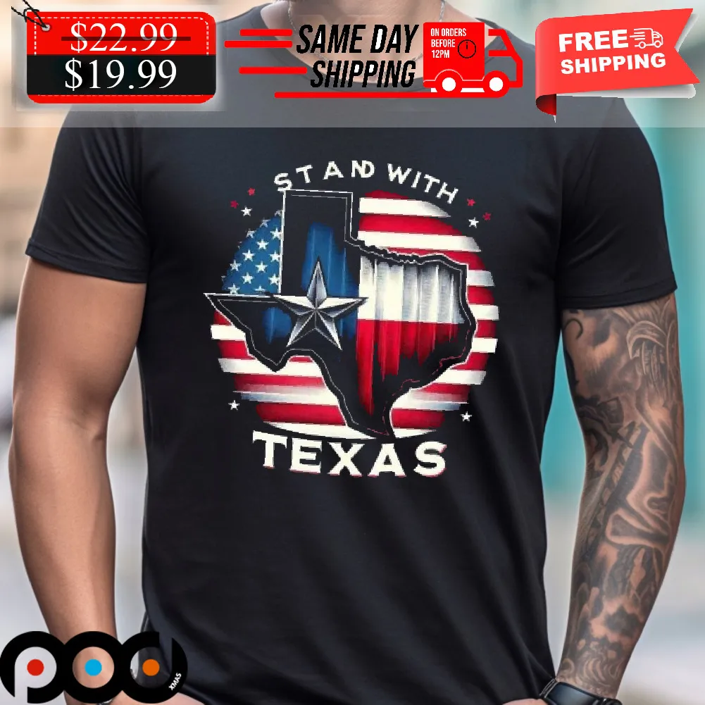 Greg Abbott Stand With Texas US Flag Shirt