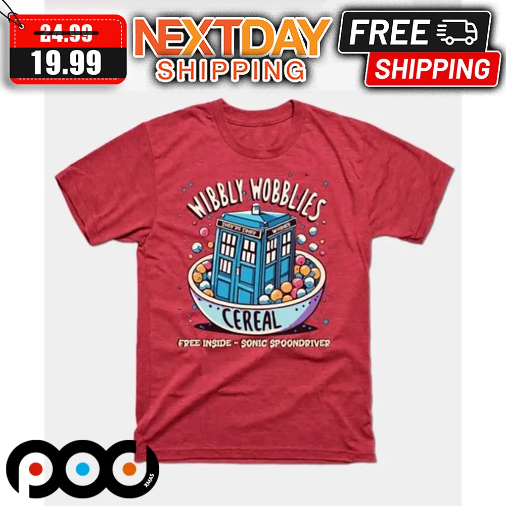 Wibbly Wobblies Cereal They're Timey Whimey Free Inside Sonic Spoondriver Shirt