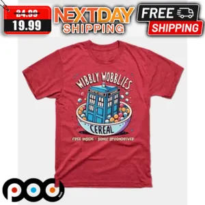 Wibbly Wobblies Cereal They're Timey Whimey Free Inside Sonic Spoondriver Shirt
