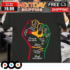 Women’s Black Leaders Power Fist Hand Black History Month BLM Shirt