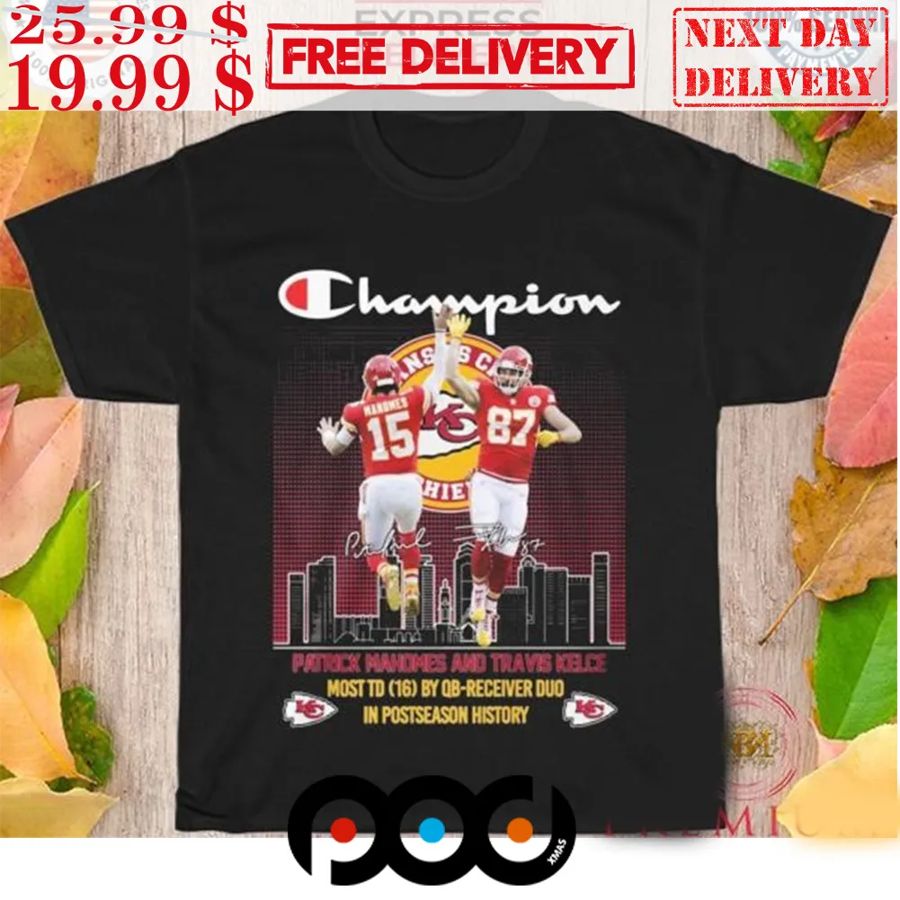 Kansas City Chiefs Patrick Mahomes And Travis Kelce Champion 2024 Shirt