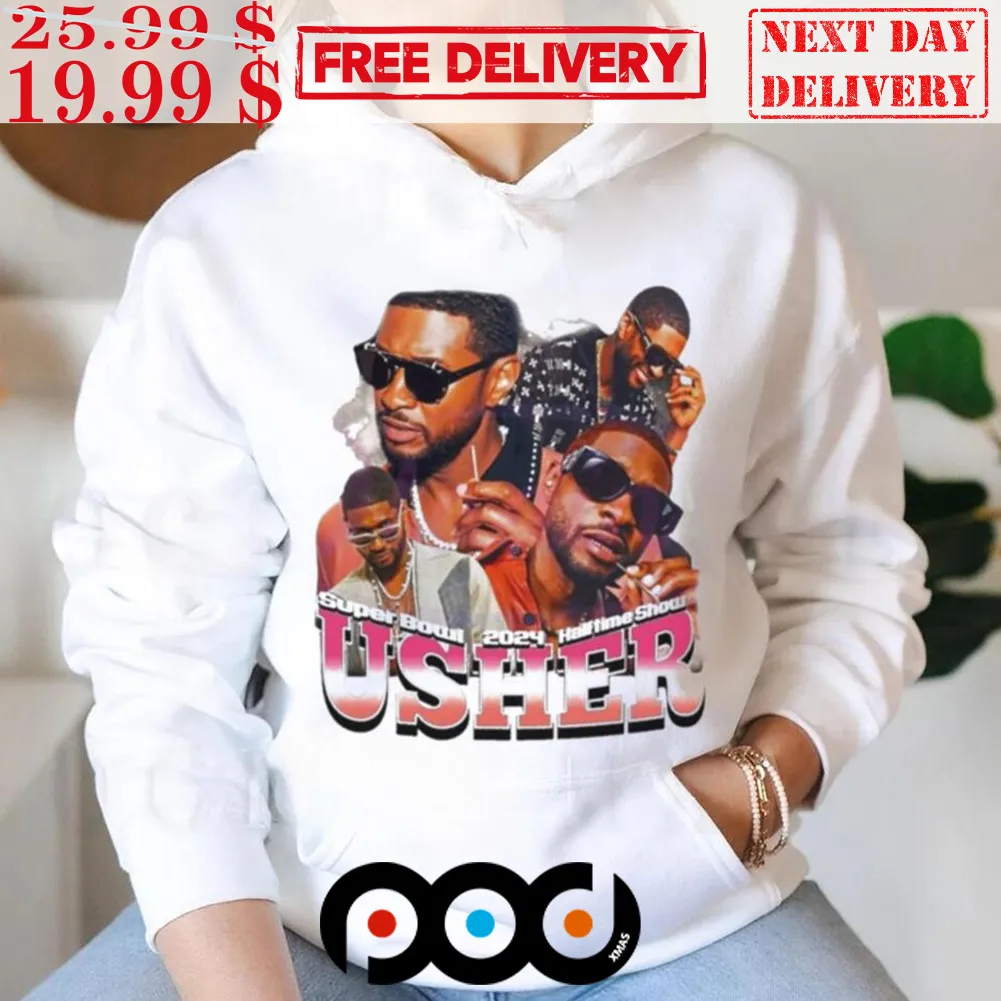 Super Bowl 2024 Halftime Show Usher Shirt