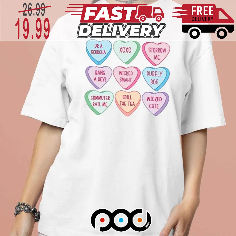 Boston Candy Hearts Valentine s Day Shirt