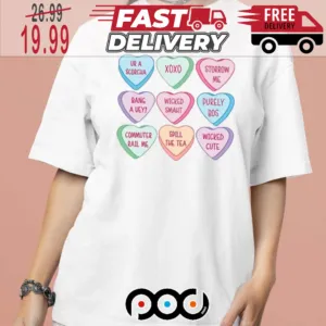 Boston Candy Hearts Valentine s Day Shirt