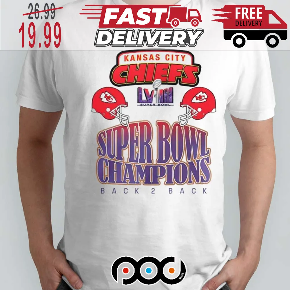Kansas City Chiefs Super Bowl NFL Champions Back 2 Back Shirt
