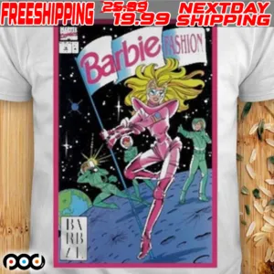 Barbie On Moon Landing Comic Book Shirt