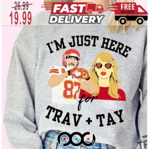 Kansas City Chiefs I m Just Here Travis 87 Taylor Super Bowl NFL Shirt