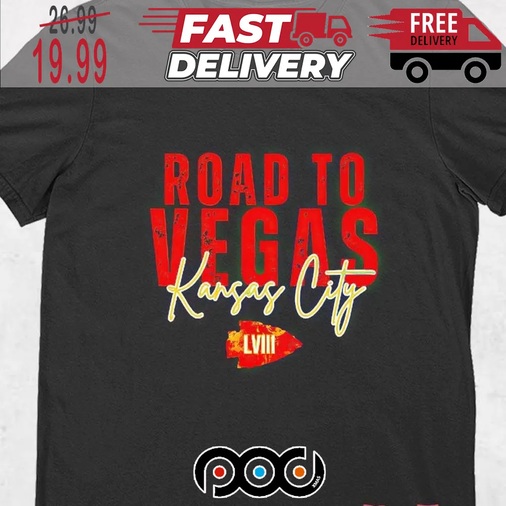 Funny Kansas City Chiefs Road To Vegas Super Bowl NFL shirt
