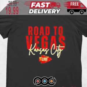 Funny Kansas City Chiefs Road To Vegas Super Bowl NFL shirt