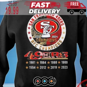 San Francisco 49ers 8 Time NFC Champions Super Bowl NFL Shirt