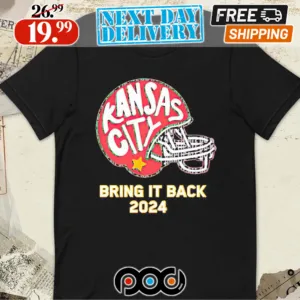 Kansas City 2024 Bring It Back Football Helmet Shirt
