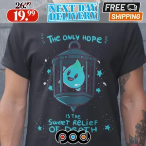 Lumalee The Only Hope Is The Sweet Relief Of Death Blue Star Super Mario Bros Shirt