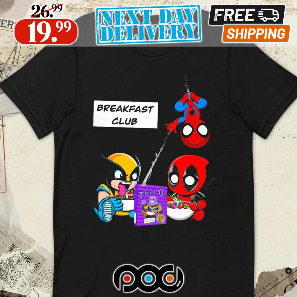 Spider-man Deadpool Breakfast Club Shirt