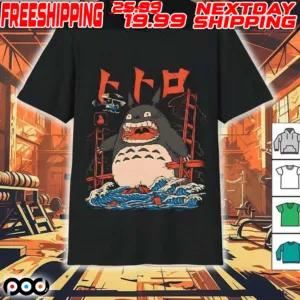 Giant Totoro Wreaking Havoc On The City The Neighbor’s Attack Shirt