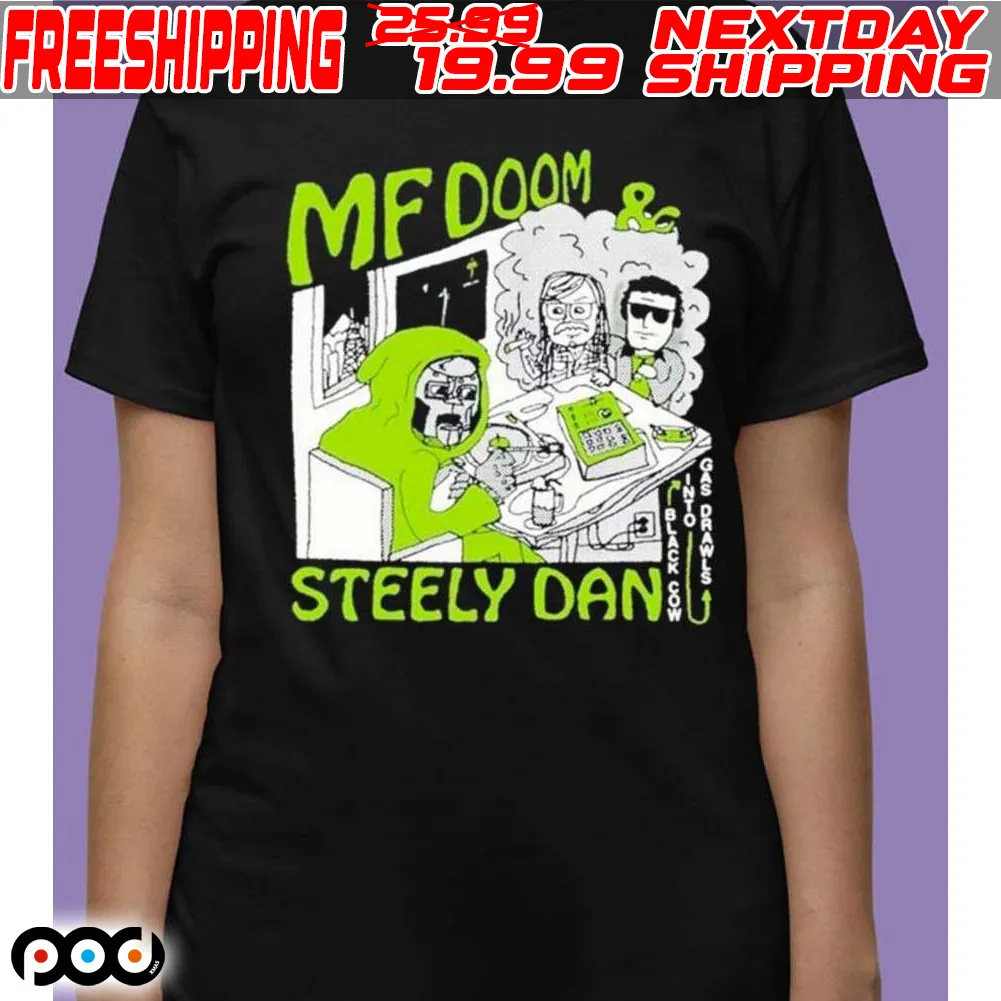 MF Doom And Steely Dan Black Cow Into Gas Drawls Shirt