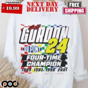 Jeff Gordon Dupont Four Time Champion Shirt