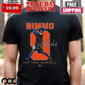 Number and Portrait Brandon Nimmo New York MLBPA Shirt