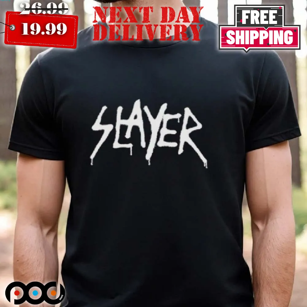 Slayer Spray Paint Puff Ink Logo Shirt