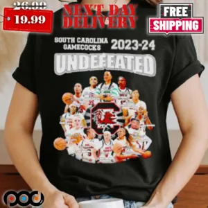 South Carolina Gamecocks 2023 2024 undefeated players shirt_