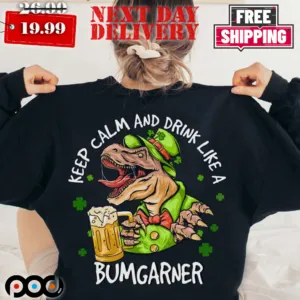 T-rex Drink Beer Keep Calm And Drink Like A Brumfield St. Patrick Shirt
