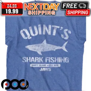 Jaws Quint's Shark Fishing Amity Island Est 1975 Shirt