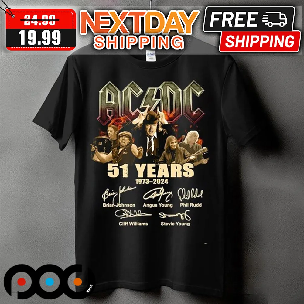 ACDC 51 Years 1973 2024 Shirt