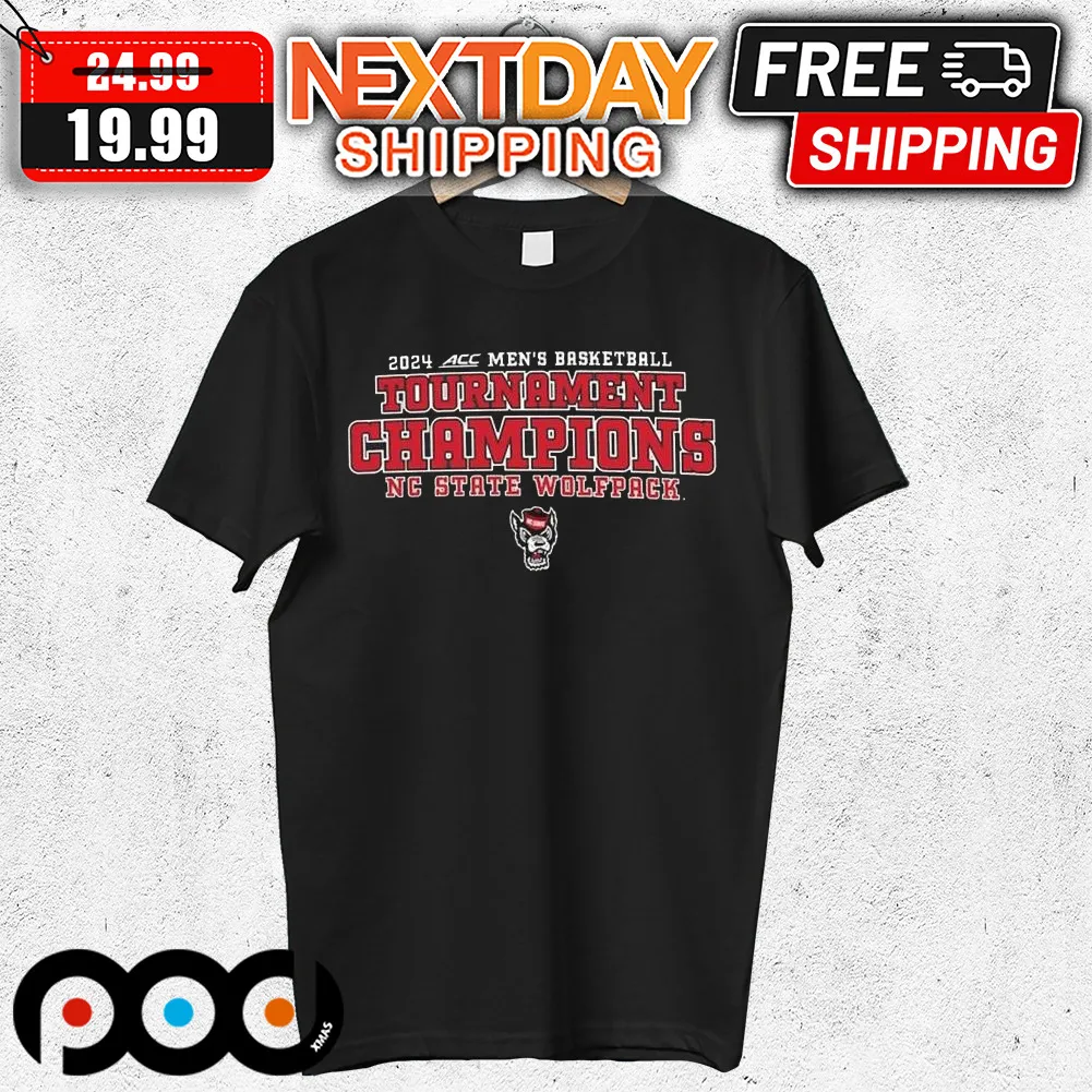 NC State Wolfpack 2024 ACC Men’s Basketball Conference Tournament Champions Shirt