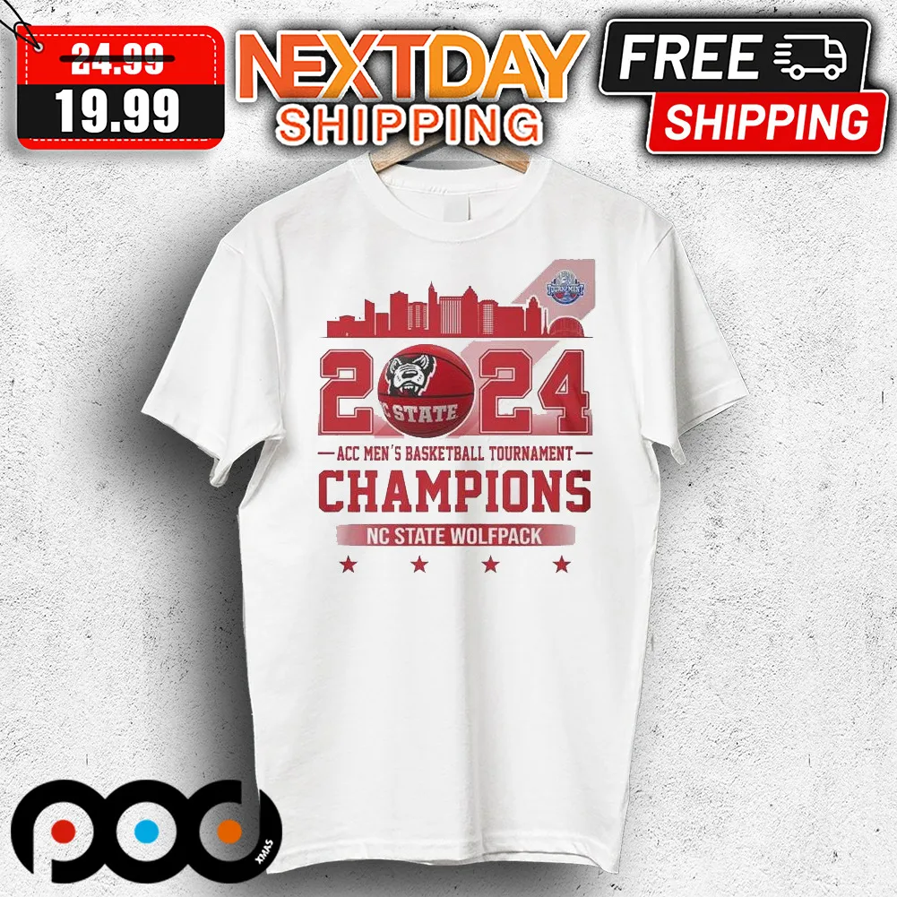 NC State Wolfpack 2024 ACC Men's Basketball Tournament Champions Shirt