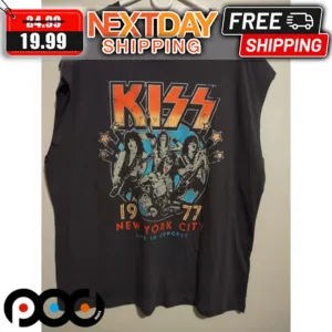 Kiss 1977 New York City Live Concert Shirt
