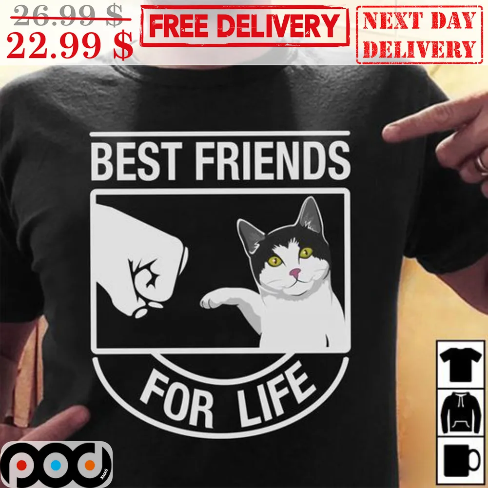 Cat Fist Bump Best Friends For Life Shirt