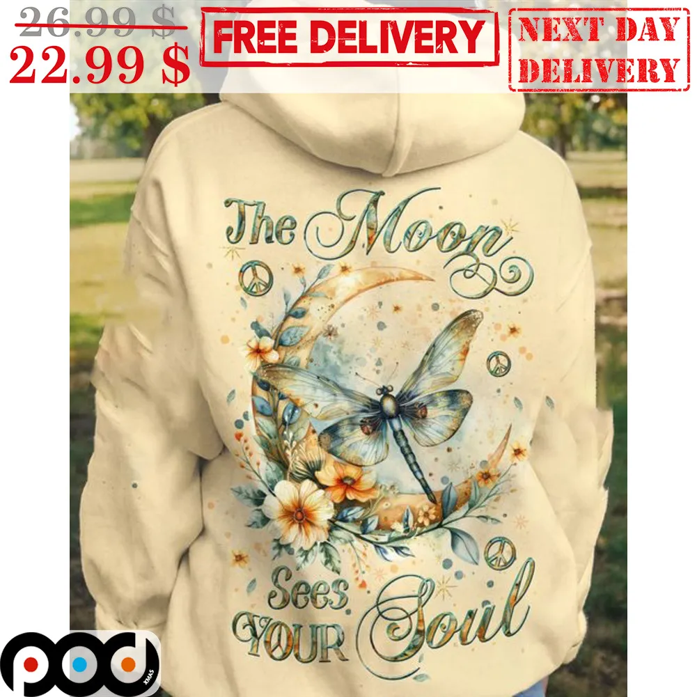 Dragonfly Moon The Moon Sees Your Soul Hippie Shirt