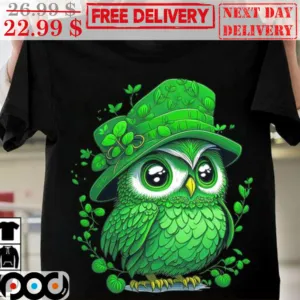 Owl Green Graphic Shirt